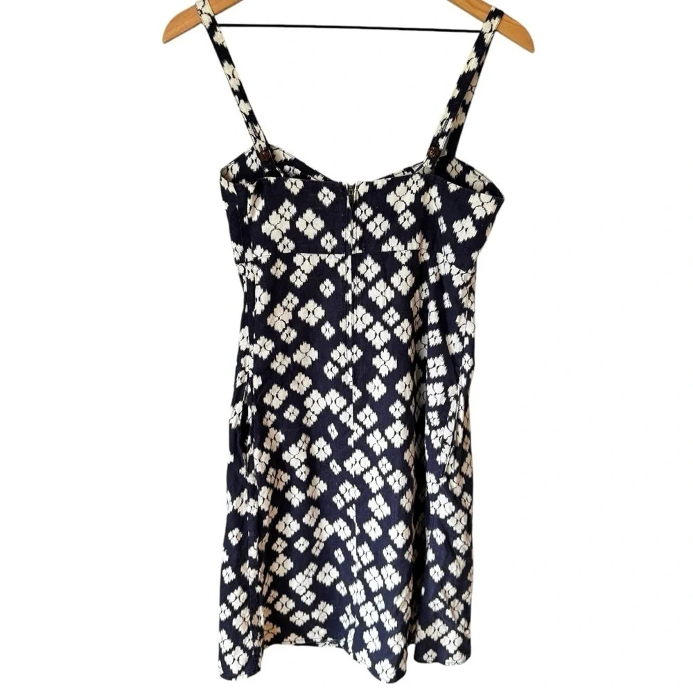 Patagonia Dress- A-Line Summer Y2K Hemp Organic Cotton Navy White -Women's 6